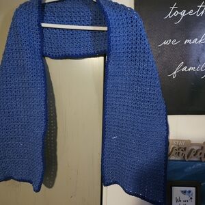 Handmade Blue Crochet Scarf